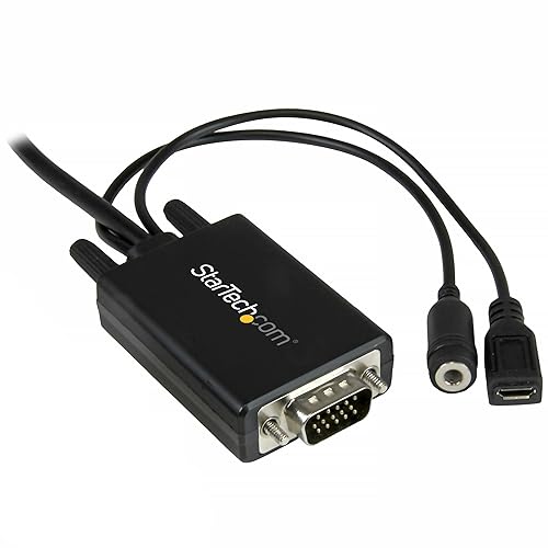 StarTech.com 10 ft 3m DisplayPort to VGA Adapter Cable with Audio - DP to VGA Converter - 1920x1200 (DP2VGAAMM3M)