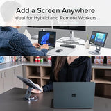 Plugable Swivel Tablet Stand Holder, 360° Rotating Base Tablet Holder for Phones and Tablets up to 12.9, Adjustable and Foldable iPad Stand for Desk, POS, Kitchen, Drawing (PT-STAND1)