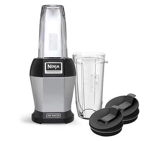 Ninja BL450C, Nutri Pro Personal Blender For Juices, Shakes & Smoothies, 18 and 24 Oz cups, Black/Silver, 900W (Canadian Version)