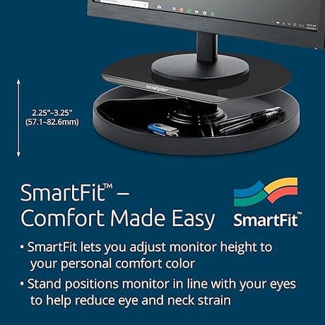 Kensington Smart Fit Spin2 Monitor Stand - Black (K52787WW)