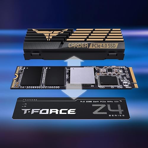 TEAMGROUP T-Force CARDEA Zero Z44Q 4TB DRAM QLC Cache, NVMe1.4 PCIe Gen4x4 M.2 2280 Gaming SSD Read/Write 5,000/4,400 MB/s TM8FPQ004T0C327 4TB Z44Q