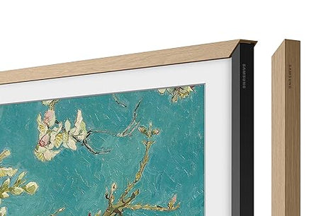 SAMSUNG 55-inch The Frame Customizable Bezel Modern Teak (VG-SCFA55TKBZA0 [Canada Version] (2021-2025 Compatible) 55 Inch Modern Teak Wood