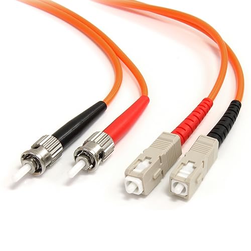 StarTech.com 3m Fiber Optic Cable - Multimode Duplex 62.5/125 - LSZH - ST/SC - OM1 - ST to SC Fiber Patch Cable (FIBSTSC3)