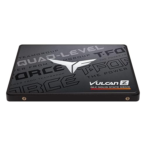 TEAMGROUP T-Force Vulcan Z 4TB SLC Cache 3D NAND QLC 2.5 Inch SATA III Internal Solid State Drive SSD (R/W Speed up to 550/470 MB/s) T253TY004T0C101 4TB Vulcan Z QLC