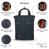 Targus Avila Convertible Tote/Backpack for 15–16” Laptops – Stylish Bag Made with Recycled Materials, Water-Resistant, Dual Carry, Travel-Friendly, Midnight, TBB65102GL