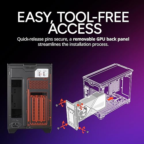 Cooler Master NR200P V2 Mini-ITX PC Case Ready, Top-Mount 280mm AIO, 357mm Vertical GPU Mount, Designed Ready Nvidia RTX 5090 | AMD RX 9070 XT, SFX PSU – Ready to Install, Tempered Glass, DIY