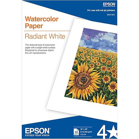 Epson Watercolor Radiant White Fine Art Paper, 13