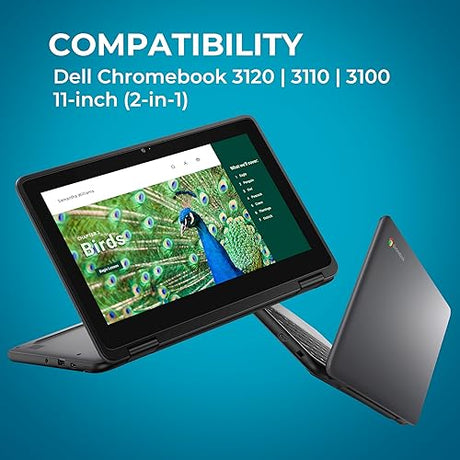 Gumdrop Droptech Hard Shell Laptop Case ONLY Compatible with Dell Chromebook 3120 | 3110 | 3100 (2-in-1) 11.6 inch Rugged Plus Drop Tested Reliable Computer Protection for Kids Student Work Personal 2-in-1 New Black