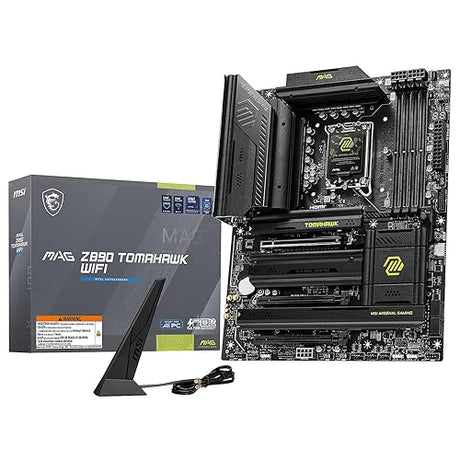 MSI MAG Z890 Tomahawk WiFi Gaming Motherboard (Supports Core Ultra Series 2 Intel Processors, LGA 1851, DDR5, PCIe 5.0, M.2, SATA, 5Gbps LAN, USB Type-C, Wi-Fi 7, Bluetooth 5.4, Thunderbolt 4, ATX)