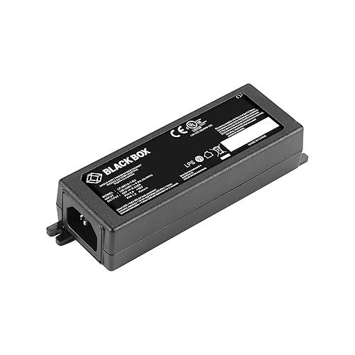Black Box Corporation 10/100/1000BASE-T RJ45 POE+ Gigabit Ethernet Injector - 802.3at, 1-Port / LPJ001A-T-R2 /