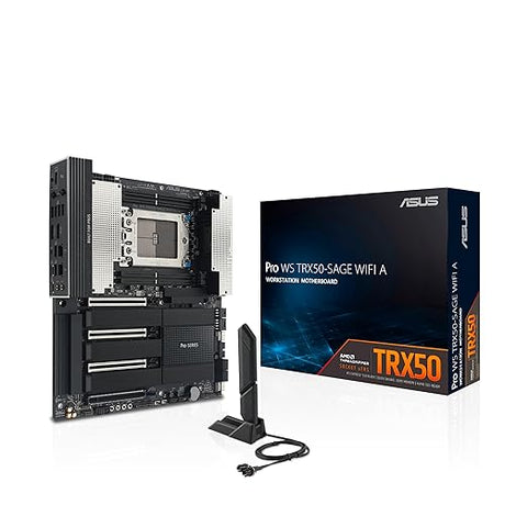 ASUS Pro WS TRX50-SAGE WiFi A AMD TRX50 TR5 CEB Workstation Motherboard, CPU & Memory overclocking Ready, Robust 20 Power-Stage Design, PCIe 5.0 x 16, M.2, USB4, 10 Gb & 2.5 Gb LAN, Multi-GPU Support