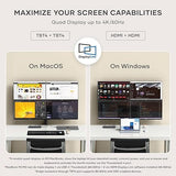 Satechi Thunderbolt 4 Dock 100W Charging, Dual Monitor HDMI 4K/60Hz, 40Gbps Data Transfer, 2 USB-A 3.2, Ethernet, Thunderbolt 4 Dock for MacBook Air/Pro M5, Mac/Windows, DisplayLink Software Required