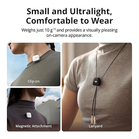 DJI Mic Mini (1 TX + 1 RX), Wireless Lavalier Microphone for iPhone/Camera/Android, Ultralight, Detail-Rich Audio, Noise Cancelling, Automatic Limiting, Vlog, Streaming, 400m Transmission