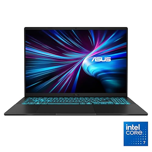 ASUS V16 Gaming Laptop, 16” WUXGA 144Hz Display, Intel Core 7 Processor 240H, NVIDIA GeForce RTX 5060, 16GB Memory, 512GB Storage, Windows 11, Matte Black, V3607VM-ES74 RTX 5060 | 16GB