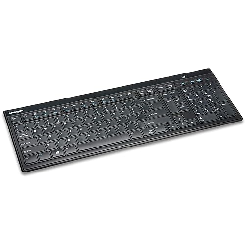 Kensington Slim Type Wireless Quiet Keyboard (K72344US), Black Slim Design - Wireless