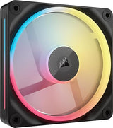 CORSAIR iCUE Link LX120-R RGB 120mm PWM Reverse Fan – Single Fan – Low-Noise, CORSAIR Magnetic Dome Bearing, Dual Light Loops, CORSAIR QuikTurn™ Screws, Zero RPM Mode – Black 1 x 120mm Black