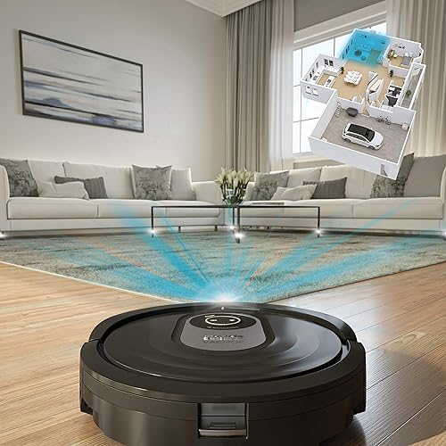 Shark AI Robot Vacuum with IQ Navigation, Home Mapping, AI Laser Vision, Self-Cleaning Brushroll, Wi-Fi, Works with Alexa (RV2001CA)