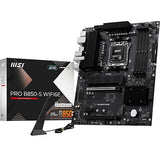 MSI PRO B850-S WIFI6E Motherboard, ATX - Supports AMD Ryzen 9000/8000 / 7000 Processors, AM5 - DDR5 Memory Boost (8200+ MT/s OC), PCIe 4.0 x16, M.2 Gen5, Wi-Fi 6E, 2.5G LAN