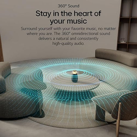 LG XO2TBK XBOOM 360 Wireless Speaker with Omnidirectional Sound