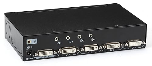 DVI-D Splitter with Audio and HDCP, 1 x 4