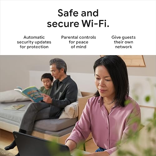 Google Nest WiFi Pro- Wi-Fi 6E, Reliable Home Wi-Fi System with Fast Speed and Whole Home Coverage-Mesh Wi-Fi Router 4 Pack-Snow
