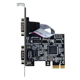 SIIG Legacy and Beyond Series 2 Port (Dual) Serial/RS-232 PCIe Card with 16C550 UART dual serial port