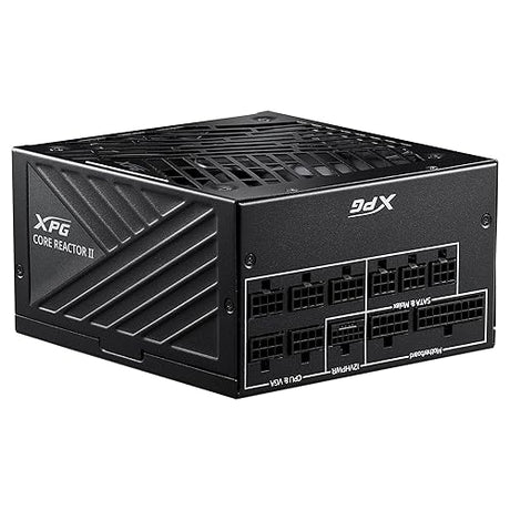 XPG Core Reactor II Modular PSU: ATX3.0-80 Plus Gold - ATX - Fully Modular Power Supply - 10 Year Warranty - 1000 Watt(COREREACTORII1000G-BKCUS) ATX3.0 1000W