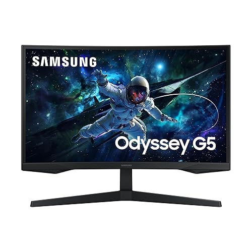 Samsung 27-Inch Odyssey G55C Series QHD 1000R Curved Gaming Monitor, 1ms(MPRT), HDR10, 165Hz, AMD Radeon FreeSync, Eye Care, LS27CG552ENXZA