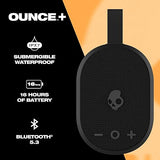 Skullcandy Ounce+ Wireless Bluetooth Speaker - IPX7 Waterproof Mini Portable Speaker with 16 Hour Battery, True Wireless Stereo, and Ballistic Nylon Carry Strap Black