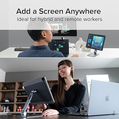 Plugable Magnetic iPad Stand for iPad Pro 12.9 (2022) – Strong Magnetic Mount, 360° Rotation, Foldable & Portable Tablet Holder (AMS-STAND13)