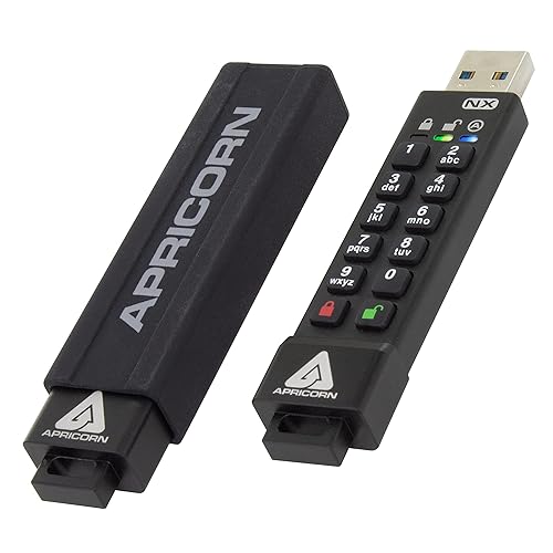 Apricorn Aegis Secure Key 3 NX 128GB 256-Bit Encrypted FIPS 140-2 Level 3 Validated Secure USB 3.0 Flash Drive, ASK3-NX-128GB