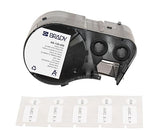 Brady Authentic (M5-120-499) Aggressive Adhesive Multi-Purpose Nylon Labels 0.5 x 1 x 0.375 Dia Black on White, 240 Labels. for use with The BMP51 and M511 Label Printers Nylon Cloth Black on White 25,40 mm (W) x 12,70 mm (H) x 9,53 mm (Dia)