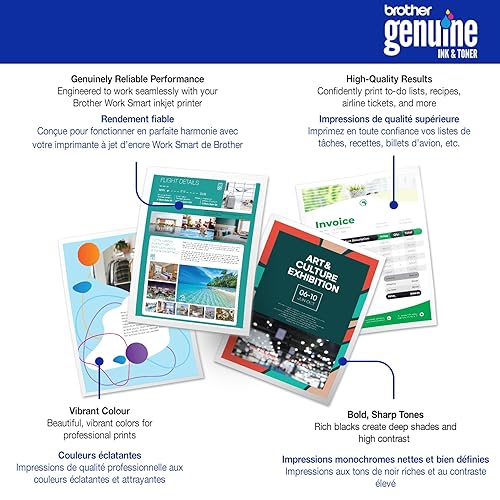 Brother Genuine LC501XL3PKS High Yield Cyan, Magenta, Yellow Ink Cartridges