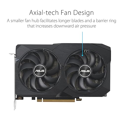 ASUS Dual Radeon™ RX 7600 V2 OC Edition 8GB GDDR6 Graphics Card (PCIe 4.0, 8GB GDDR6, HDMI 2.1, DisplayPort 1.4a, 2.5-Slot Design, Axial-tech Fans, GPU Tweak III)