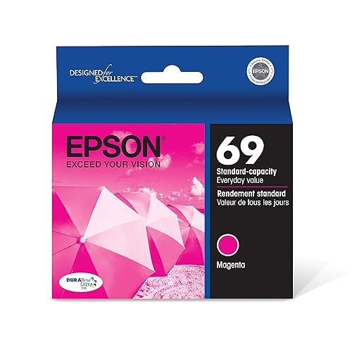 Epson T069320-S T069 DURABrite Ultra Magenta Ink Cartridge, Standard Capacity