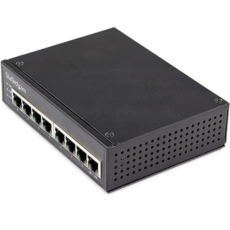 StarTech.com Industrial 8 Port Gigabit PoE Switch - 30W - Power Over Ethernet Switch - GbE PoE+ Unmanaged Switch - Rugged High Power Gigabit Network Switch IP-30/ -40C - 75C (IESC1G80UP)