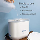 Lasko 3.5 L Cool Mist Ultrasonic Humidifier, Top Fill, 18 Hour Run Time on Low, 3 Mist Settings, Auto-Off Timer, Aromatherapy Tray, Filter Free, White, UH250