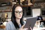 Gunnar - Blue Light Reading Glasses - Blocks 65% Blue Light - Vertex +1.5 Power Gray Crystal, Amber Tint