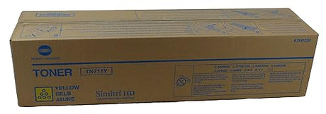 Konica Minolta Yellow Toner Cartridge, TN711Y, 31500 Yield (A3VU230)