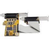 StarTech.com 8-Port PCI Express RS232 Serial Adapter Card - PCIe RS232 Serial Card - 16C1050 UART - Low Profile Serial DB9 Controller/Expansion Card - 15kV ESD Protection - Windows/Linux (PEX8S1050LP) ASMedia 8 Port