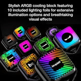 be quiet! Pure Loop 3 LX 360 mm, All-in-One Water Cooling, 3 Light Wings LX 120 mm PWM High-Speed Fans, ARGB Cooling Block Featuring 10 Included Lighting foils, Impressively high Cooling Performance 360mm LX Pure Loop 3