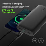 Belkin BoostCharge Batterie Externe 4 Ports (26K, Ports USB-C et USB-A, Recharge Rapide USB-C Power Delivery, pour iPhone 15, 14, 13, 12, iPad Pro, Galaxy S24, S24 Ultra, S24+)