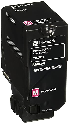 Lexmark High Yield Magenta Toner Cartridge, 12000 Yield (74C0H30)