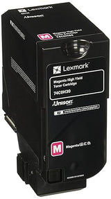 Lexmark High Yield Magenta Toner Cartridge, 12000 Yield (74C0H30)