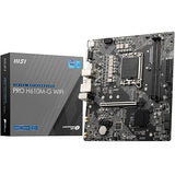 MSI PRO H610M-G WiFi Motherboard, Micro-ATX - Supports Intel Core 14th, 13th and 12th Gen Processors, LGA 1700 - DDR5 Memory Boost 5600MHz/MAX, PCIe 4.0 x16 Slot, M.2 Gen3 Slot, Wi-Fi 6E, BT 5.3