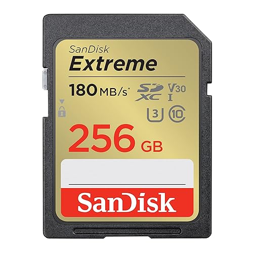 SanDisk 256GB Extreme SDXC UHS-I Memory Card - C10, U3, V30, 4K, UHD, SD Card - SDSDXVV-256G-GNCIN 256GB Memory Card Only