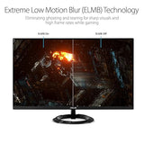 ASUS 27” 1080P Gaming Monitor (VZ279QG1R) - Full HD, IPS, 75Hz, 1ms, Extreme Low Motion Blur, FreeSync, Eye Care, DisplayPort, HDMI, Tilt Adjustable, Ultra-Slim