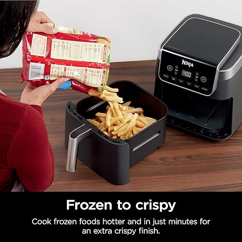 Ninja Air Fryer Pro XL 6-in-1 with 6.5 QT Capacity, Max Crisp, Air Fry, Air Roast, Bake, Reheat, Dehydrate, Max Crisp Technology with 450F, Grey, AF181C (Canadian Version)