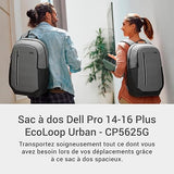 Dell Pro 14-16 Plus EcoLoop Urban Backpack - CP5625G - 27 liters, 16 Laptop Maximum, 2 x Side Pockets, 300D rPET Polyester Woven Fabric, Water Resistant, 52% Recycled Content
