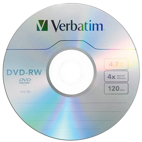 Verbatim DVD-RW 4.7GB 4X With Branded Surface - 30pk Spindle, BLUE/GRAY - 95179